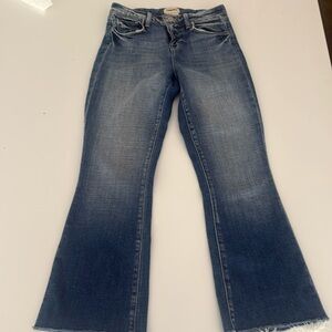 Lagence Kendra Stretch Denim High Rise Crop Flare Jeans Size:24